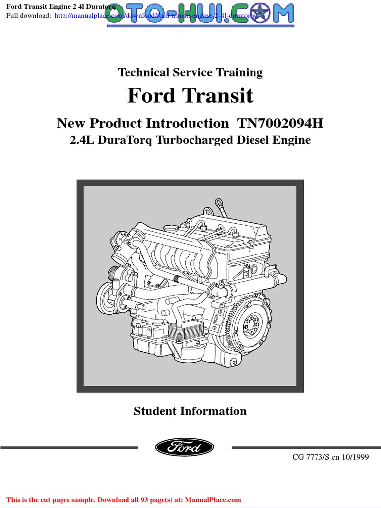 Ford Transit Engine 2 4l Duratorq | PDF | Automotive Industry | Land ...