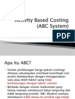 Activity Based Costing (ABC System)