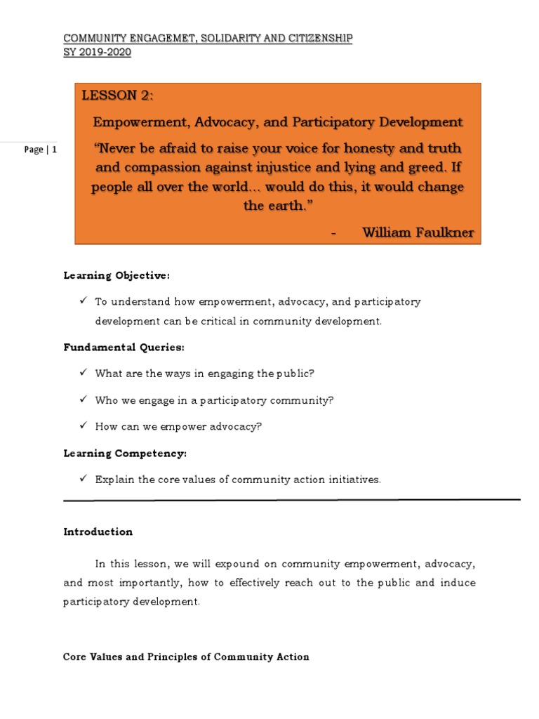 Empowering Community Growth and Advocacy | PDF | Grameen Bank ...