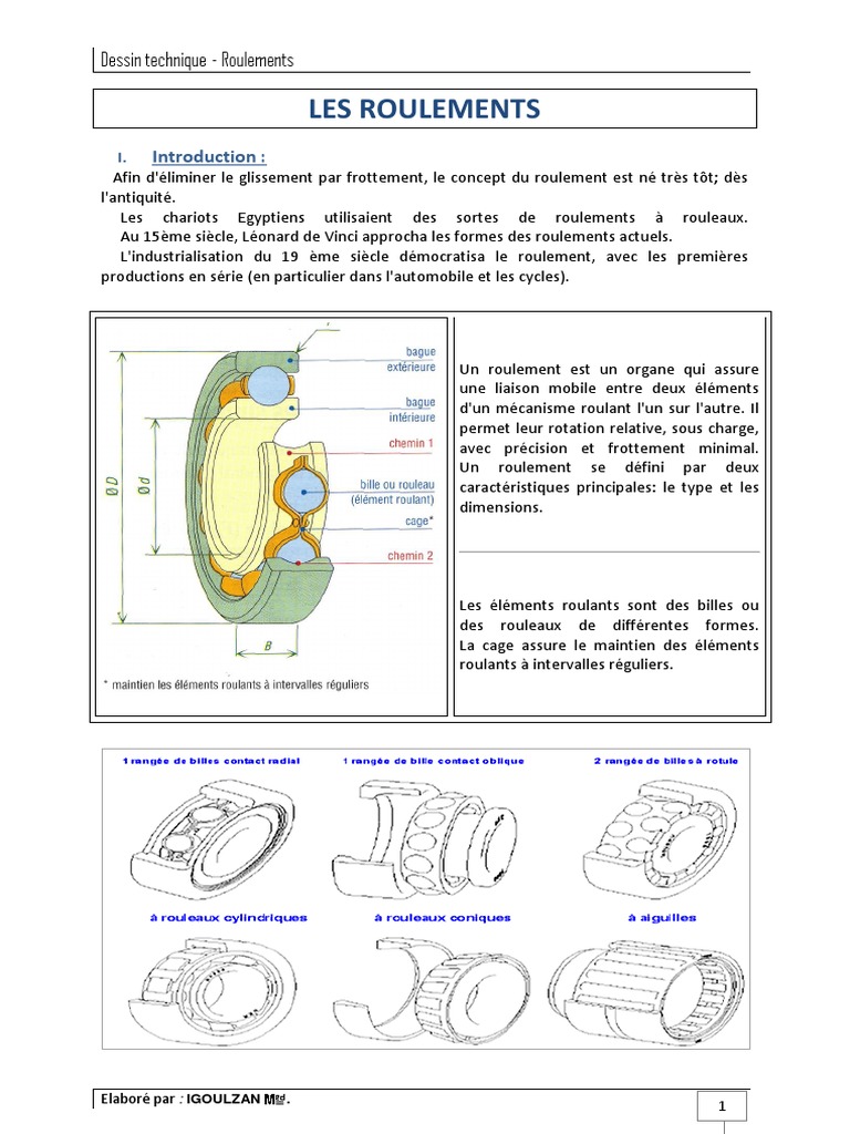 Dessin Technique des Roulements | PDF | Ingénierie mécanique | Machine