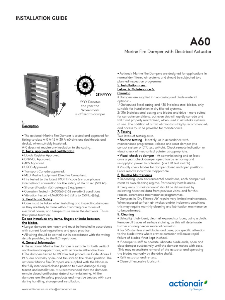 A 60 Electrical Iom 2021 Rev 11 PDF Alternating Current Duct (Flow)