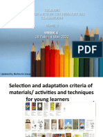 Topic 2 - Material Selection and Adaptation - 2023