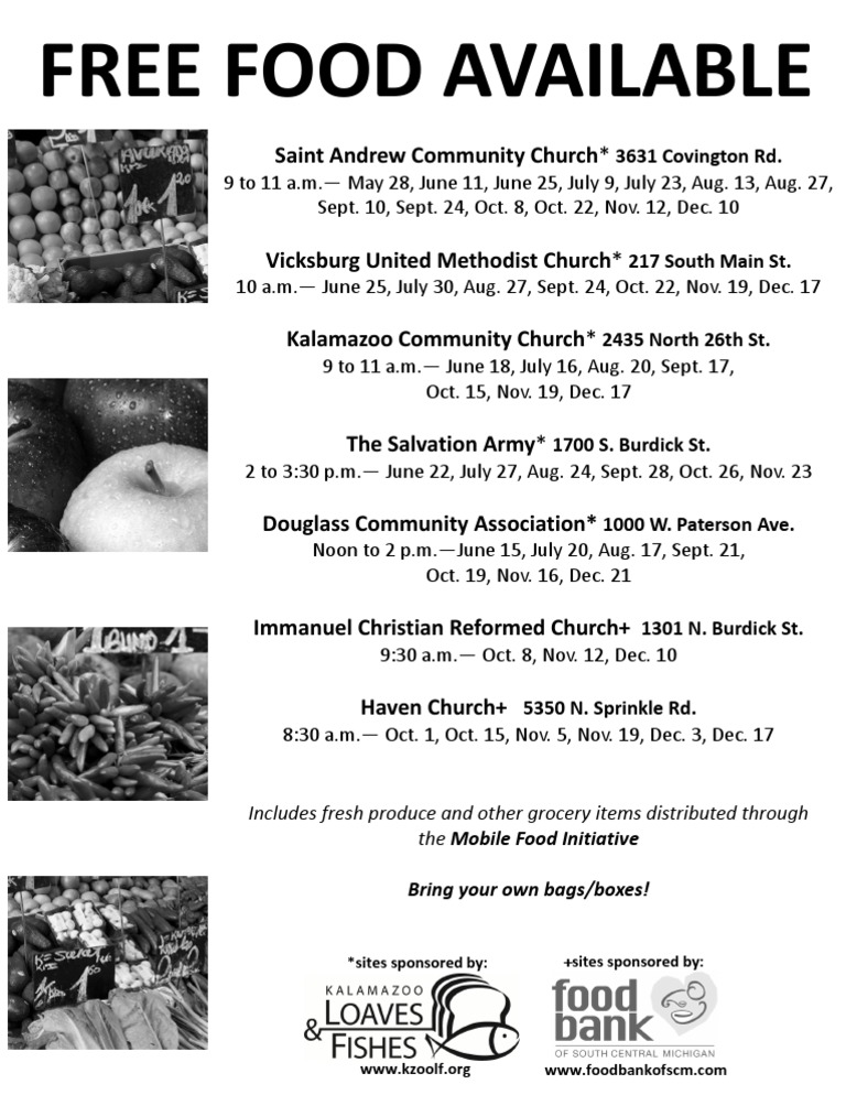 Free Food Distribution Schedule | PDF