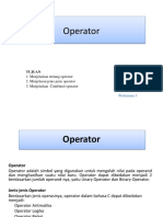 Pert 4 - Operator