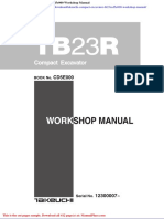 Takeuchi Compact Excavator Tb23rcd5e000 Workshop Manual