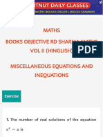 RD Sharma Inequation