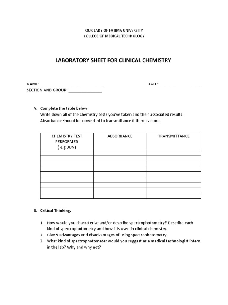 Spectrophotometry in Clinical Chemistry | PDF