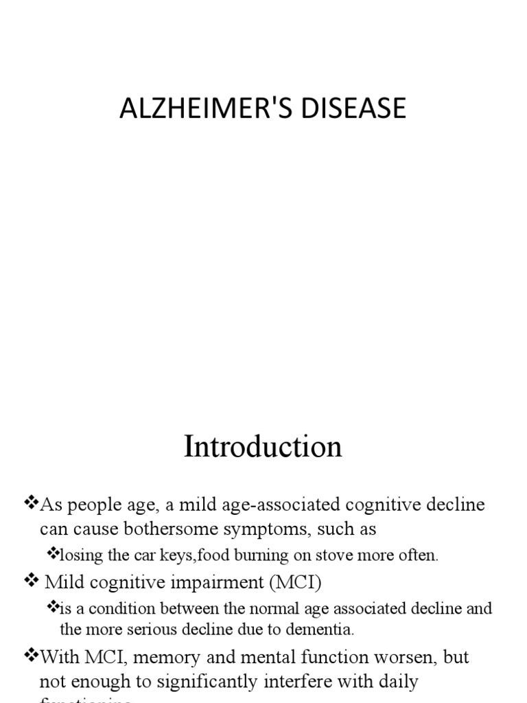 1.1.alzheimer's Disease | PDF | Dementia | Alzheimer's Disease