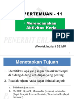 Pertemuan 11 - Merencanakan Aktivitas Kerja