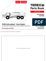 Terex Ta30 Articulated Coal Hauler Parts Book