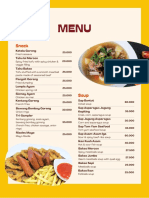 Menu Matahari Resto 2022