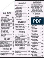 Hasfries Menu Card A3