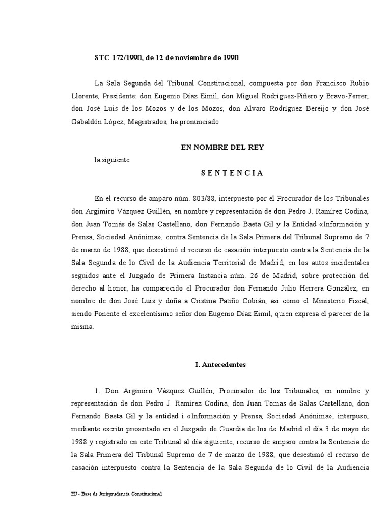 Protección del Derecho al Honor | PDF | Caso de ley | Sentencia (ley)