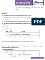 SF 7.2D Items To Be Checked During On-Site Visit For Placement Verification