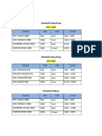 Schedule To HONG KONG Dan SHEKOU JULY 2023