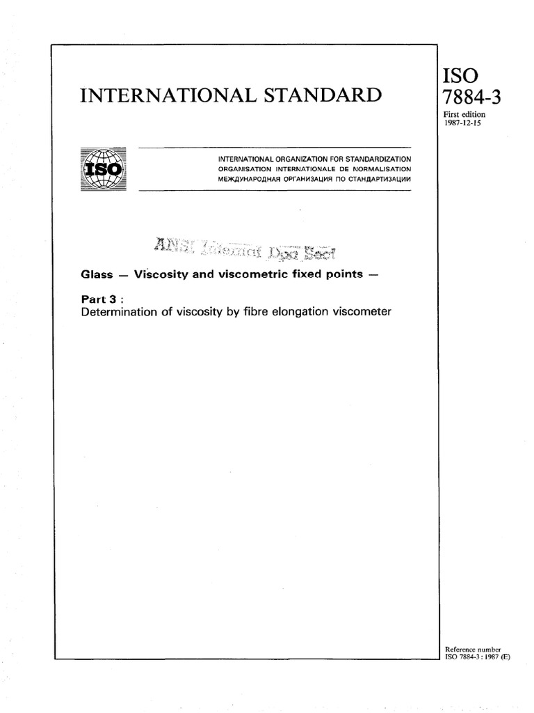 Iso 7884-3-1987 | PDF