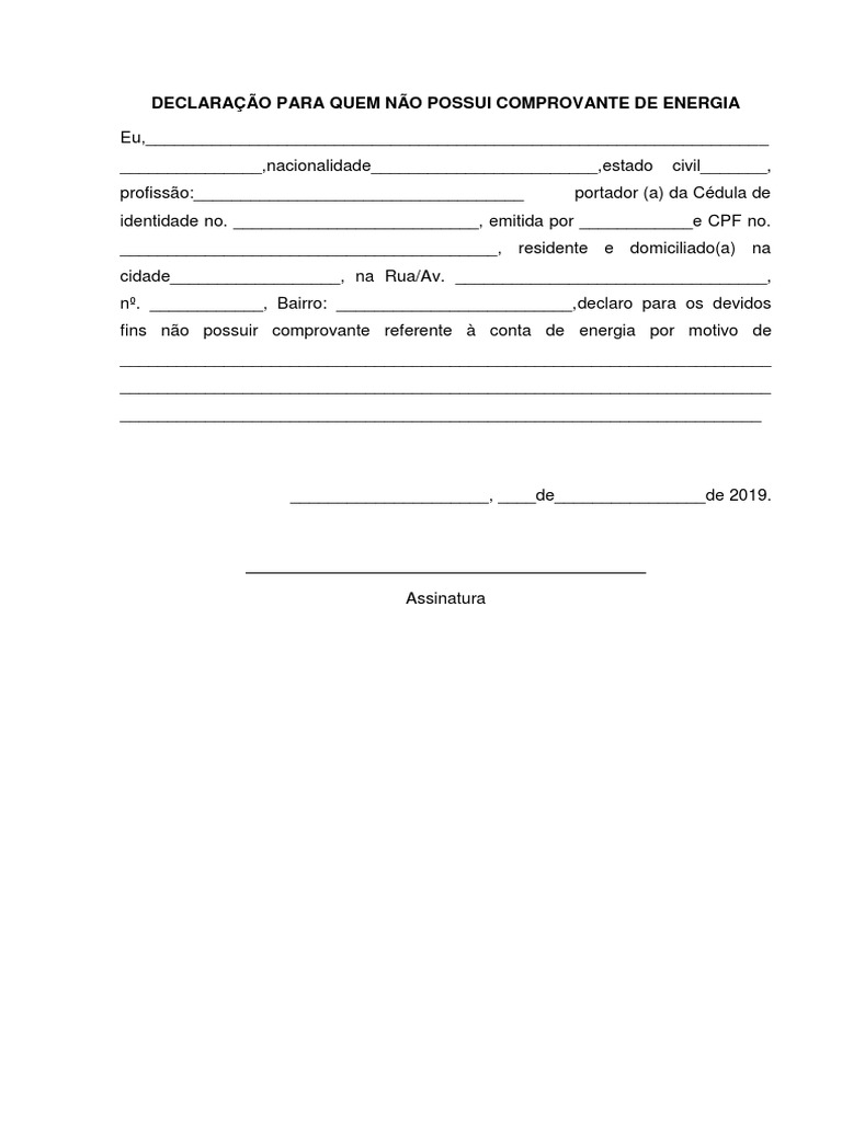 Anexo 5 declara o para quem n o possui comprovante de energia 2019 pdf