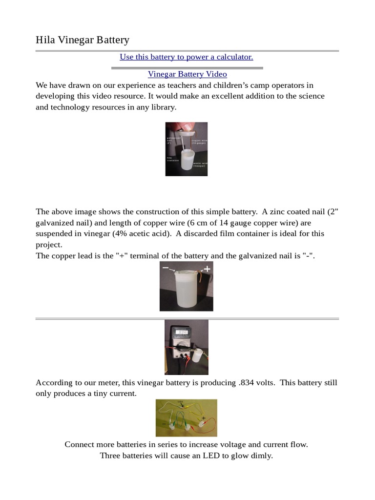 Hila Vinegar Battery PDF