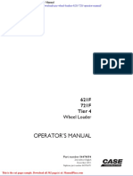 Case Wheel Loaders 621f 721f Operator Manual