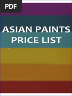 Asain Paints Price List