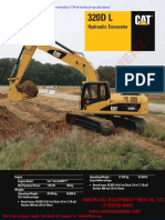 Cat 320 DL Technical Specifications
