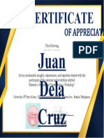 Certificate: Juan Dela Cruz