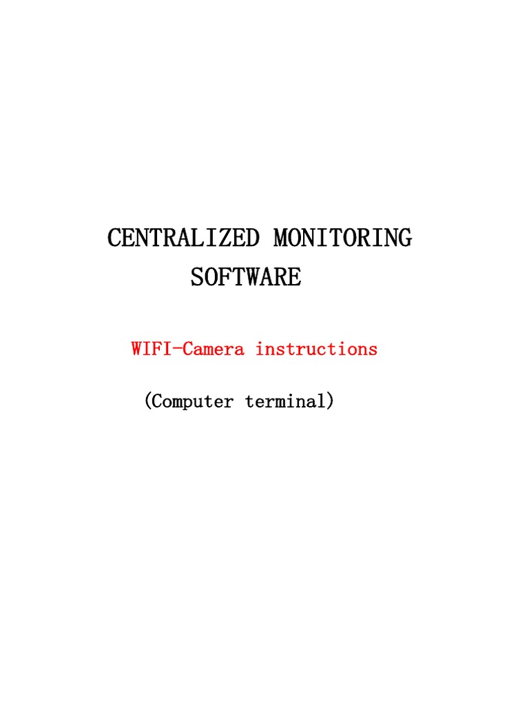 Centralized Monitoring Software Guide | PDF | Operating System | Software