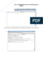 Instalacion y Configuracion DHCP en Debian