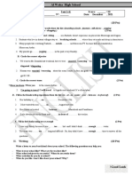 Gateway 1 Term 1 Test 2 B (Answer Key)