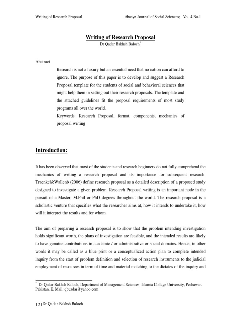 Writing A Research Proposal | PDF | Hypothesis | Data Analysis