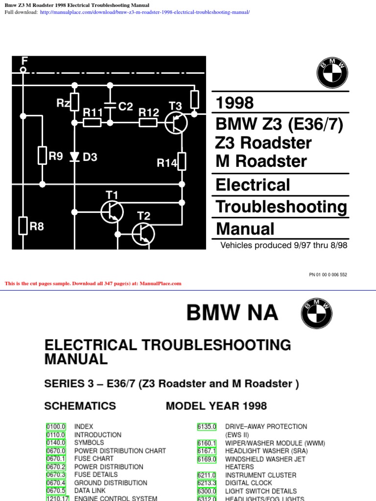 1998 BMW Z3 Electrical Manual | PDF | Technology & Engineering | Computers