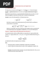 2.3 Indeterminate Forms and L'Hopital's Rule