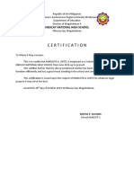 Certificate of Employment