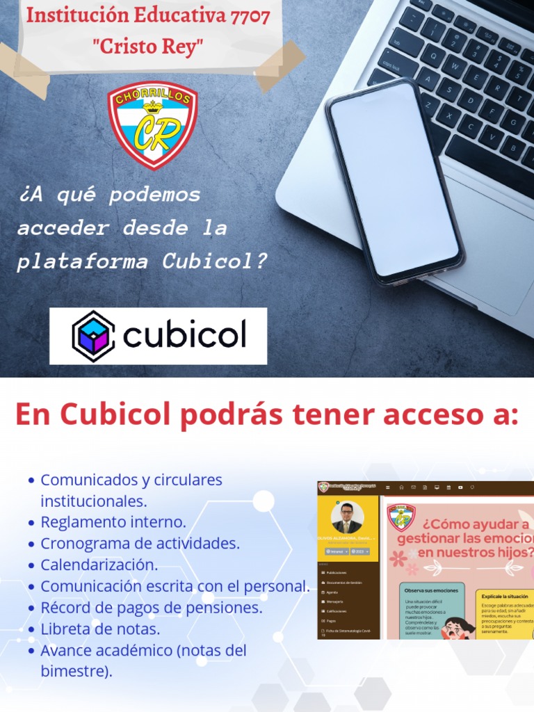 Accesos en Cubicol para IE Cristo Rey | PDF