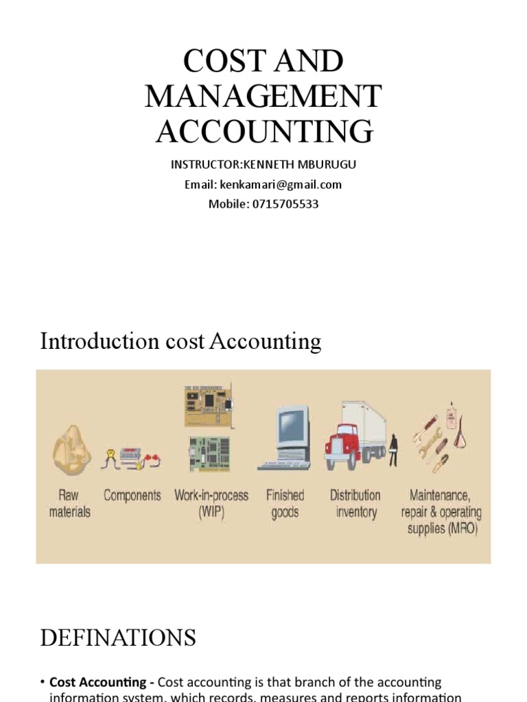 Cost and management accounting pdf cost accounting