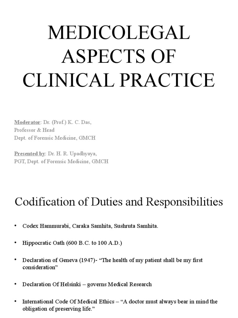 Medicolegal Aspects of Clinical Practice | PDF | Informed Consent ...