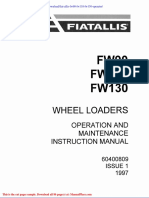 Fiat Allis Fw90 Fw110 Fw130 Operator