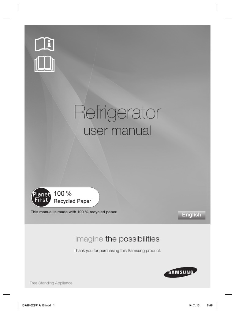 Samsung Pdf Refrigerator Ac Power Plugs And Sockets