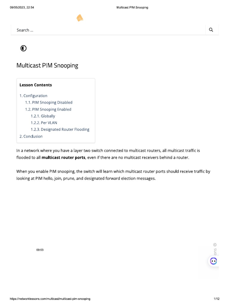 Lec23 Multicast PIM Snooping PDF
