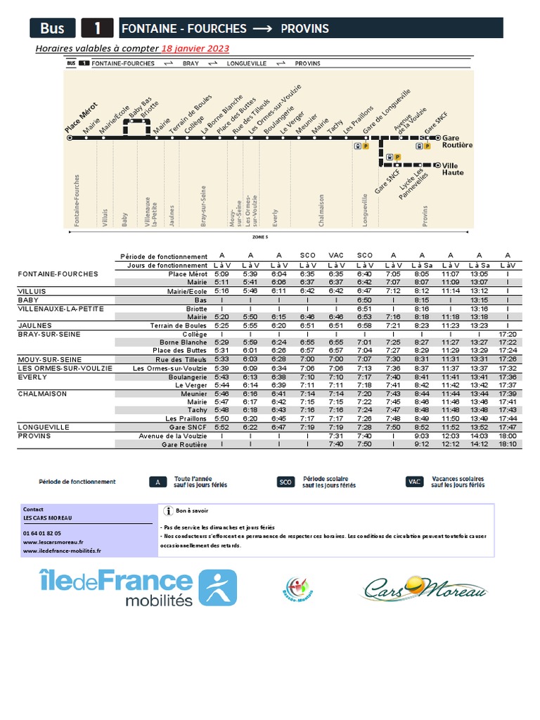 Horaires Bus 45 Pontoise
