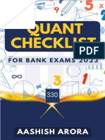 Quant Checklist 329 by Aashish Arora For Bank Exams 202355