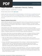 2022 Gartner MQ For Application Security Testing