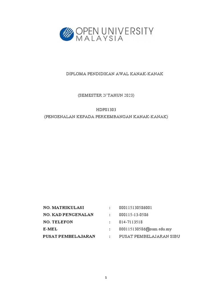 Assignment HDPS1303 | PDF