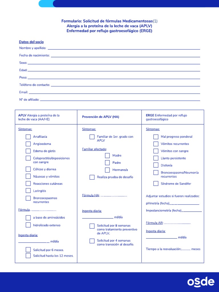 Formulario Erge | PDF