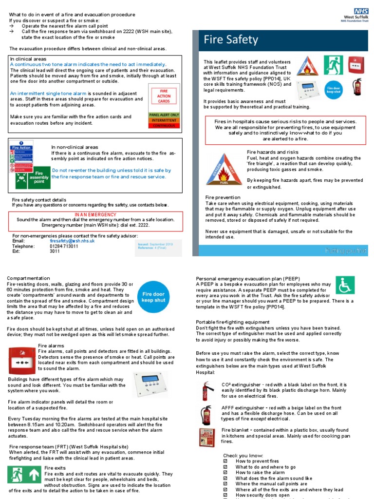 Fire Safety Leaflet PDF Fire Safety Fires