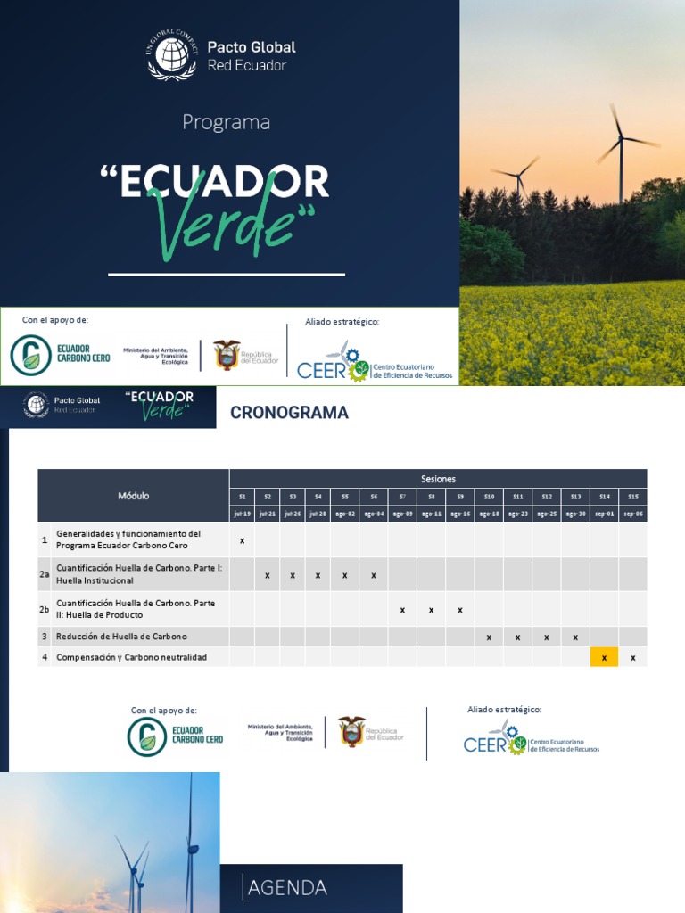 Sesión 14 - Programa Ecuador Verde - Neutralidad de Carbono | PDF