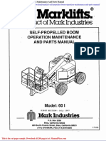 Marklift Self Propelled Boom Operation Maintenance and Parts Manual
