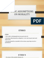 Basic Assumptions On Morality