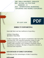 Direct Exporting and Indirect Exporting
