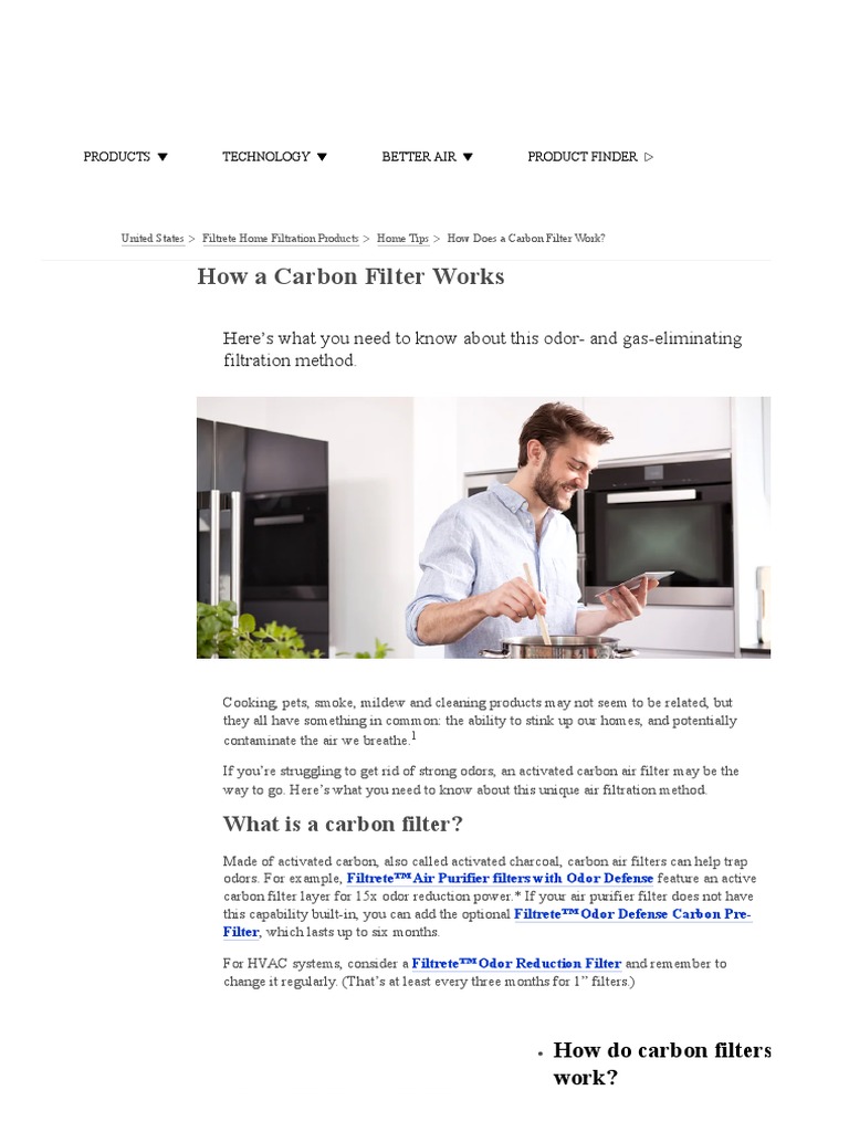 How Does A Carbon Filter Work PDF Filtration Chemistry